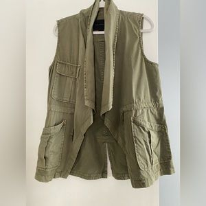 Sanctuary Long Khaki Utility Vest - Cotton 53%. Gently worn